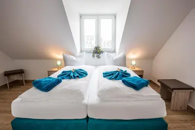 Ein Bett oder Betten in einem Zimmer der Unterkunft Hotel Ludwig