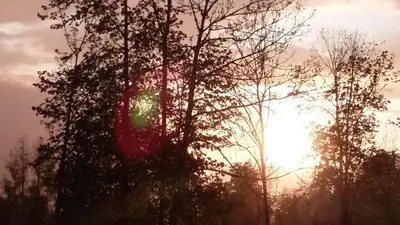 Blick auf den Sonnenuntergang/Sonnenaufgang von der Pension aus oder aus der Nähe