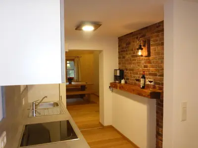 Küche/Küchenzeile in der Unterkunft Ferienwohnung Uferweg