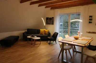 Ein Sitzbereich in der Unterkunft CASA STROBL
