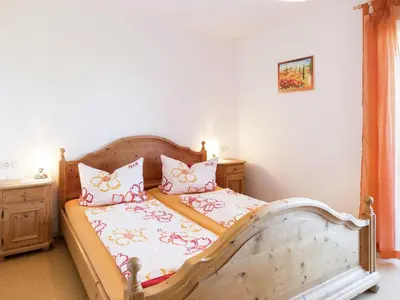 Ein Bett oder Betten in einem Zimmer der Unterkunft Tolles Bauernhaus im Allgaeu mit Alpenblick
