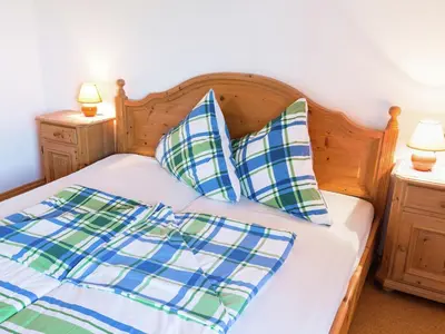 Ein Bett oder Betten in einem Zimmer der Unterkunft Tolles Bauernhaus im Allgaeu mit Alpenblick