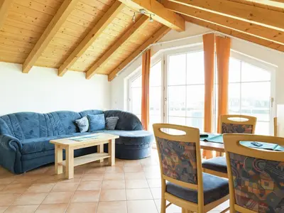 Ein Sitzbereich in der Unterkunft Ferienwohnung im Allgäu
