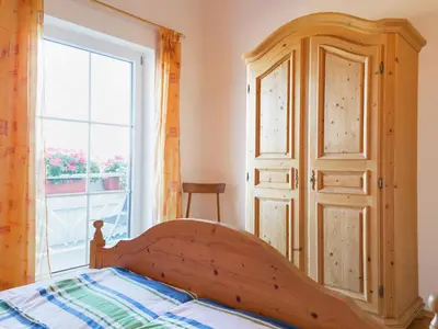 Ein Bett oder Betten in einem Zimmer der Unterkunft Ferienwohnung im Allgäu