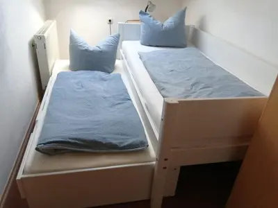 Ein Bett oder Betten in einem Zimmer der Unterkunft Apartment in the Allgäu with view of the Bavarian Alps
