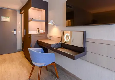 Ein Sitzbereich in der Unterkunft Hotel Europa