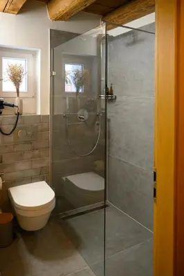 Ein Badezimmer in der Unterkunft InselMühle