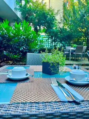 Ein Garten an der Unterkunft Hotel Erzgiesserei Europe