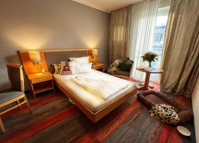 Ein Bett oder Betten in einem Zimmer der Unterkunft Hotel Prinz