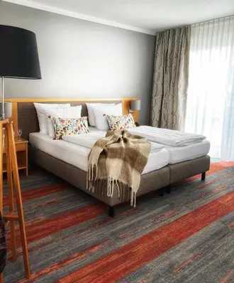 Ein Sitzbereich in der Unterkunft Hotel Prinz