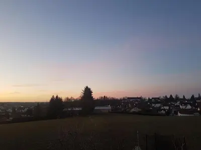Blick auf den Sonnenuntergang/Sonnenaufgang von der Pension aus oder aus der Nähe
