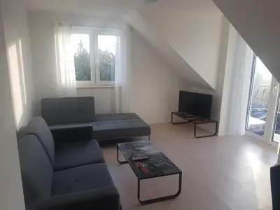 Ein Sitzbereich in der Unterkunft 50 Quadratmeter abgeschlossene Wohnung mit Panoramablick
