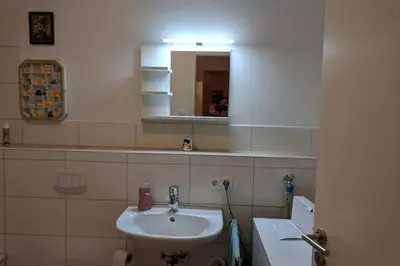 Ein Badezimmer in der Unterkunft Ferienwohnung Huber in Utting am Ammersee