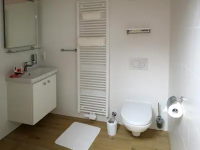 Ein Badezimmer in der Unterkunft Pension Lerchenfeld