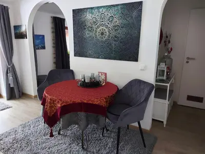 Ein Sitzbereich in der Unterkunft Sonniges Appartement am Tegernsee