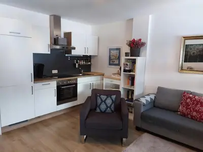 Küche/Küchenzeile in der Unterkunft Sonniges Appartement am Tegernsee