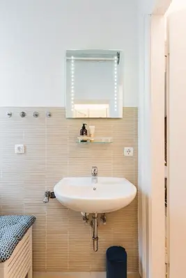 Ein Badezimmer in der Unterkunft #1 AUGSBURG Altstadtjuwel