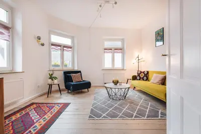 Ein Sitzbereich in der Unterkunft #1 AUGSBURG Altstadtjuwel