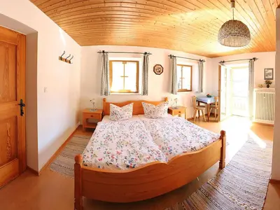 Ein Bett oder Betten in einem Zimmer der Unterkunft Bauernhof Hamberger Hof