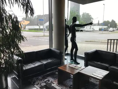 Ein Sitzbereich in der Unterkunft Kult Hotel