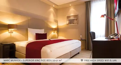 Ein Bett oder Betten in einem Zimmer der Unterkunft Marc München