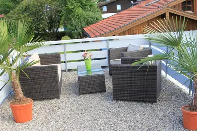 Ein Garten an der Unterkunft Ferienwohnung Das Inge die Oberne in Bernau