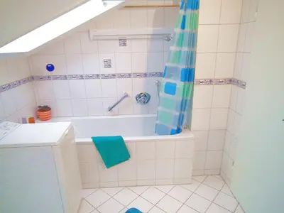 Ein Badezimmer in der Unterkunft Ferienwohnung Das Inge die Oberne in Bernau