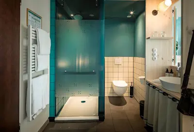 Ein Badezimmer in der Unterkunft Marias Platzl