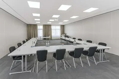 Der Geschäftsbereich oder Konferenzraum in der Unterkunft NH München Airport