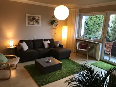 Ein Sitzbereich in der Unterkunft Gästehaus Ertel - Ferienwohnung in Erding