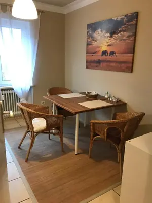 Ein Sitzbereich in der Unterkunft Gästehaus Ertel - Ferienwohnung in Erding
