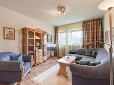 Ein Sitzbereich in der Unterkunft Ferienwohnanlage Bergschlößl Wohnung Nr 9