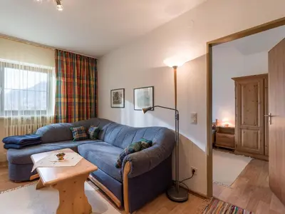 Ein Sitzbereich in der Unterkunft Ferienwohnanlage Bergschlößl Wohnung Nr 9