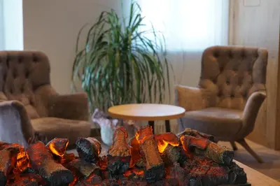 Ein Sitzbereich in der Unterkunft Hotel Grüner Baum