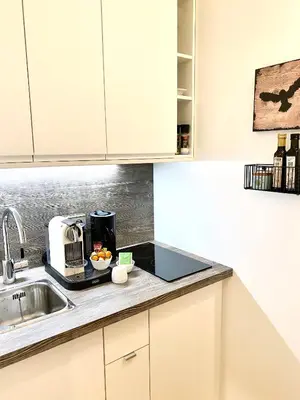 Küche/Küchenzeile in der Unterkunft Grace-Design-Apartment - very central