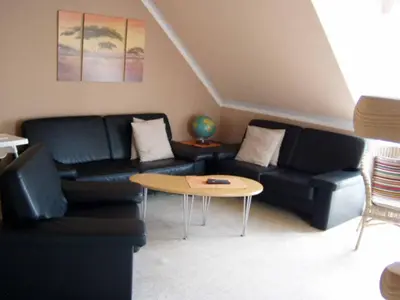 Ein Sitzbereich in der Unterkunft Ferienwohnung Hartinger
