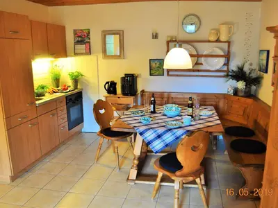 Küche/Küchenzeile in der Unterkunft Ferienwohnung Fischer