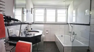 Ein Badezimmer in der Unterkunft Hotel Landhaus Feldmeier ***S