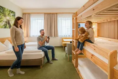 Ein Bett oder Betten in einem Zimmer der Unterkunft Hotel Nummerhof