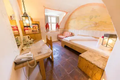 Ein Bett oder Betten in einem Zimmer der Unterkunft Hotel San Gabriele