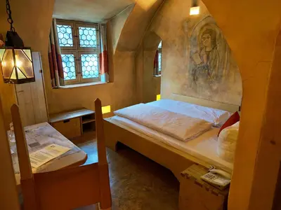 Ein Bett oder Betten in einem Zimmer der Unterkunft Hotel San Gabriele