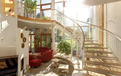 Ein Sitzbereich in der Unterkunft Outdoorhotel Jäger von Fall