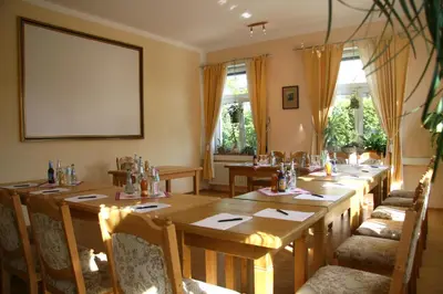 Ein Sitzbereich in der Unterkunft Hotel-Gasthof Eberherr