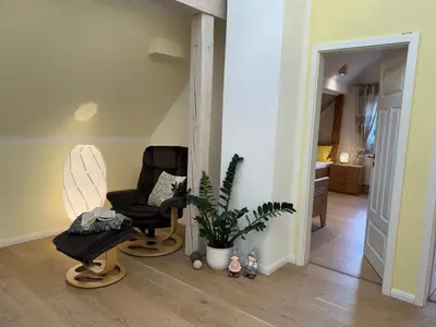 Ein Sitzbereich in der Unterkunft Ferienwohnungen Roiser