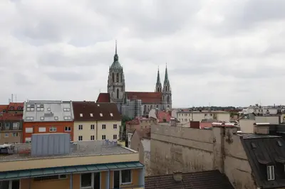 Ein allgemeiner Blick auf München oder ein Stadtblick von des Hotels aus