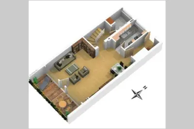 Grundriss der Unterkunft PRIEN Spacious Roof Top Maisonett Apartment at Lake Chiemsee