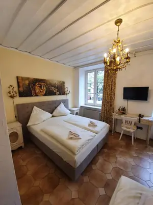 Ein Bett oder Betten in einem Zimmer der Unterkunft Pension Seibel