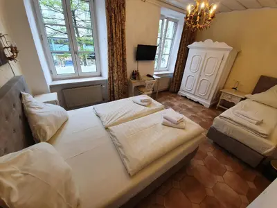 Ein Bett oder Betten in einem Zimmer der Unterkunft Pension Seibel
