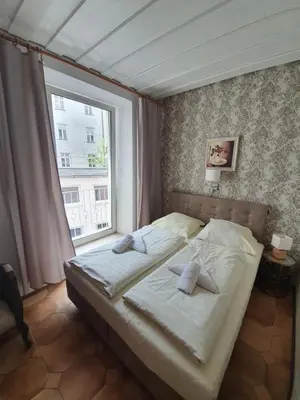 Ein Bett oder Betten in einem Zimmer der Unterkunft Pension Seibel