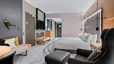Ein Bett oder Betten in einem Zimmer der Unterkunft Hilton Munich Airport